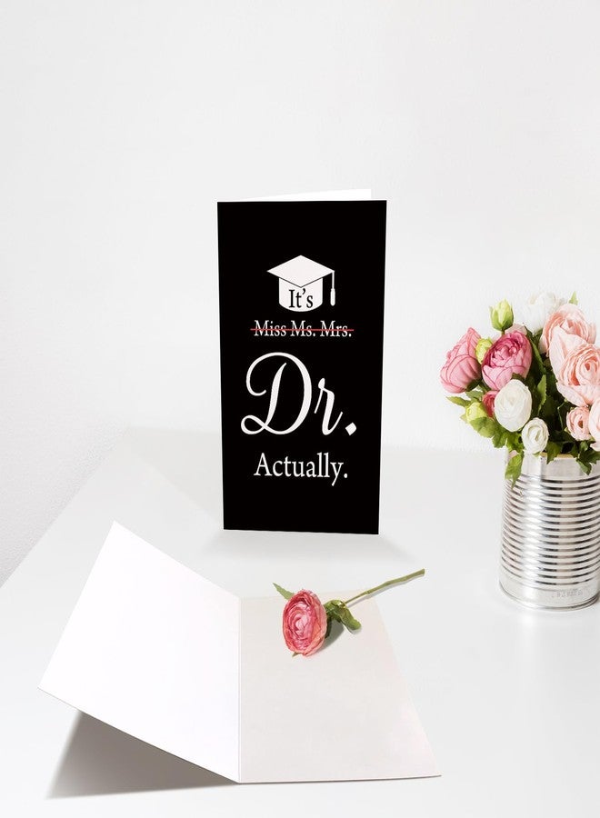 Chenive Doctorate PhD Graduation Card for Her, Funny Doctor Gifts for Women, Medical School Graduation Card, Congratulation Card for Doctoral Graduates, It's Dr Actually - Image 3